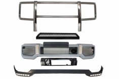 Bara Fata cu Extensie LED DRL Prelungire superioara si BullBar Bare Protectie Mercedes G-Class W463 (1989-2017) G65 Design Performance AutoTuning foto
