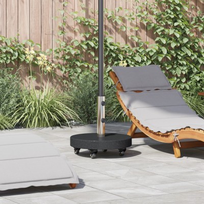 Gossi baza de parasol cu roti pentru polii de 38/48mm granit negru 30 kg rotund foto