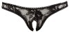 Chilotei tanga din dantela florala cu decupaj in zona intima String lace,, COTELLI LINGERIE