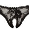 Chilotei tanga din dantela florala cu decupaj in zona intima String lace,