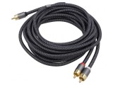 Cablu RCA Aurit 5m Negru/Gri