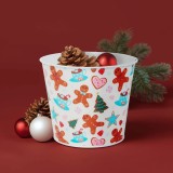 Decoratiune de Craciun - ghiveci metalic, galeata - turta dulce - 13 x 11 cm