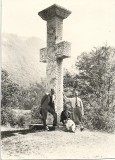 P2142N Crucea din piatră de la Mănăstirea Turnu, anii 1930
