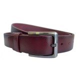 Curea barbati, casual, eleganta, din piele naturala, Bordo 3.5cm - CK109VIS, Lucianis style