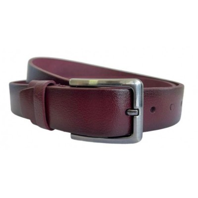 Curea barbati, casual, eleganta, din piele naturala, Bordo 3.5cm - CK109VIS foto