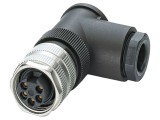 Conector 7/8" mufă, 5 pini, &icirc;n unghi, IP67, 9A, 300V