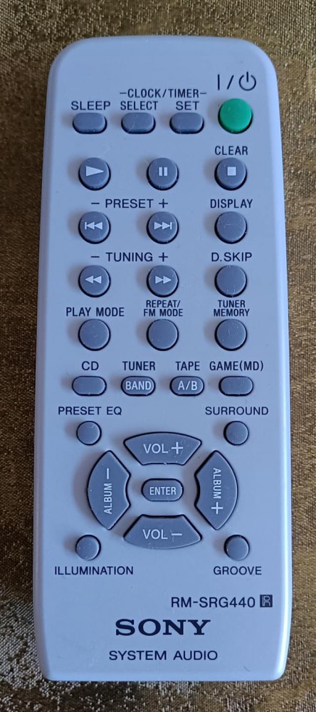 Telecomando Sostitutivo Sony RM-S241 Originale - Aperto Ma Mai Usato, Nero