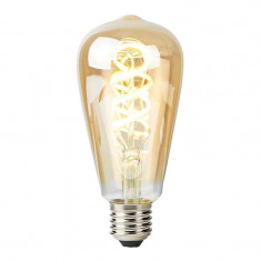 Bec smart cu filament Nedis, 5.5 W, 350 lm, 1800-6500 K, Wireless, E27, lumina variabila, forma glob, Auriu