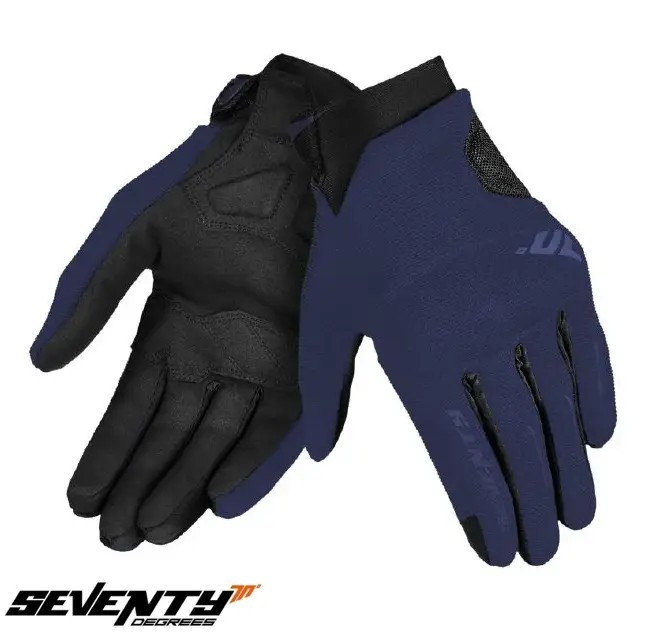 Manusi barbati pentru scuter - motocicleta Urban vara Seventy model SD-C40 Asphalt Custom culoare: albastru (navy) &ndash; degete tactile M (8 cm)