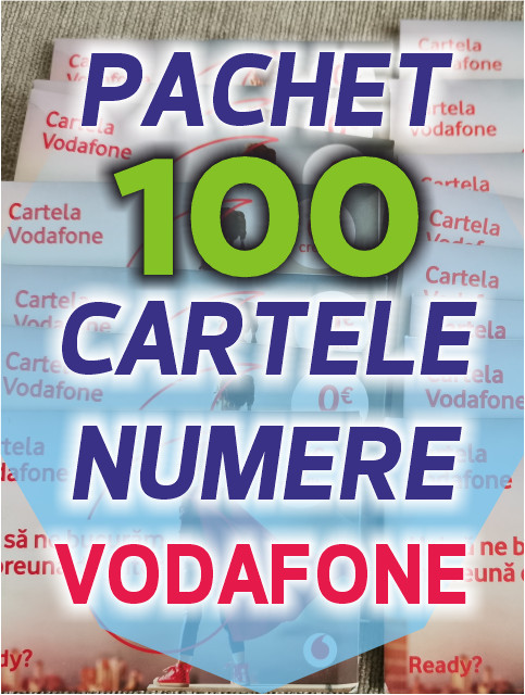Karu Separately irregular Pachet de 100 Cartele Vodafone SIGILATE numere aleatorii cartela numar SIM  mobil | Okazii.ro