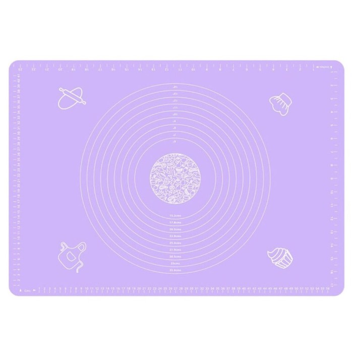 Plansa modelatoare din silicon Pufo pentru masurat, rulat sau framantat aluat de patiserie, cofetarie, brutarie, 50 x 40 cm, mov