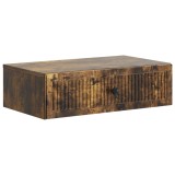 vidaXL Masă laterală montată pe perete Stejar fumuriu Lemn prelucrat 897980