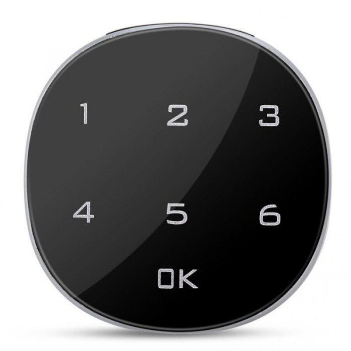 Incuietoare Inteligenta Techstar&reg;, Touch Screen Digital, 20mm, Alarma, Cod, Alimentare CR2023 si MicroUSB