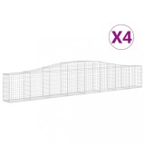 Cumpara ieftin Cosuri gabion arcuite 4 buc, 400x30x60/80 cm, fier galvanizat