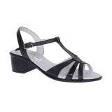 Cumpara ieftin Oferta marmea 36 Sandale dama din piele naturala cu toc de 5cm, Negru, LS8NLAC