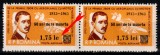 Romania 1963, LP 567 a, 50 de ani de la moartea lui Aurel Vlaicu - supratipar, EROARE "1,75 le", in pereche cu timbru normal, MNH! RAR!