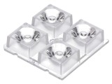 Lentilă LED Pătrată Transparentă 10mm 11-18&deg;