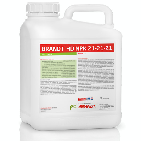 Brandt HD 21-21-21 5L ingrasamant tip NPK foliar/fertirigare
