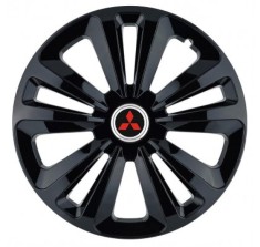 Set 4 Capace Roti Autohelix MSA&reg;, potrivite jantelor de R15, pentru Mitsubishi, model terra negru