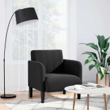 Canapea Scaun Catifea Neagra 54 cm Gossi, Cotiere Placaj, Living, Relaxare, Design Modern