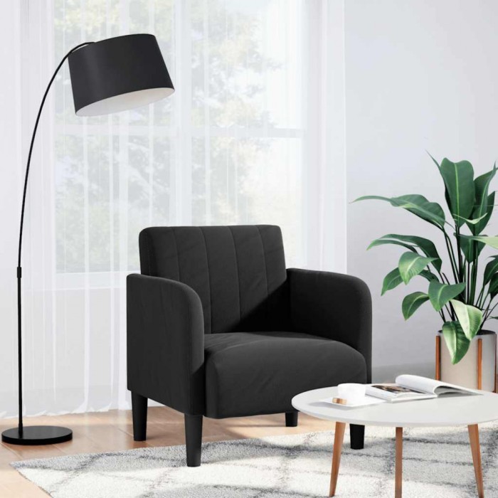Gossi canapea scaun cu cotiere negru 54 cm catifea