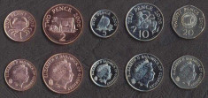 GUERNSEY ? SET DE MONEDE ? 1, 2, 5, 10, 20 Pence ? 2003-2006 ? UNC foto