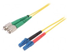 Patch cord fibră optică FC/APC la LC/UPC 1m 9/125um