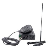 Pachet Statie radio CB PNI Escort HP 8900 ASQ, 12-24V + Antena CB PNI Extra 45 cu baza magnetica, alimentare 12V/24V, RF Gain, R