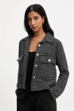 Answear.LAB sacou culoarea negru, un singur rand de nasturi, modelator