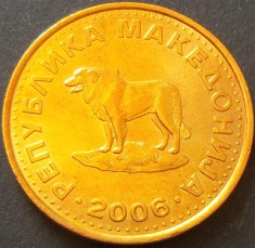 Moneda 1 DENAR - MACEDONIA, anul 2006 *cod 1371 - UNC foto