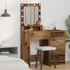 vidaXL Masă de toaletă Lemn Vechi 50 x 41 x 135 cm Lemn compozit