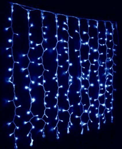 Instalatie de Craciun, ploaie albastra, 384 leduri, 8X1M , 6036B