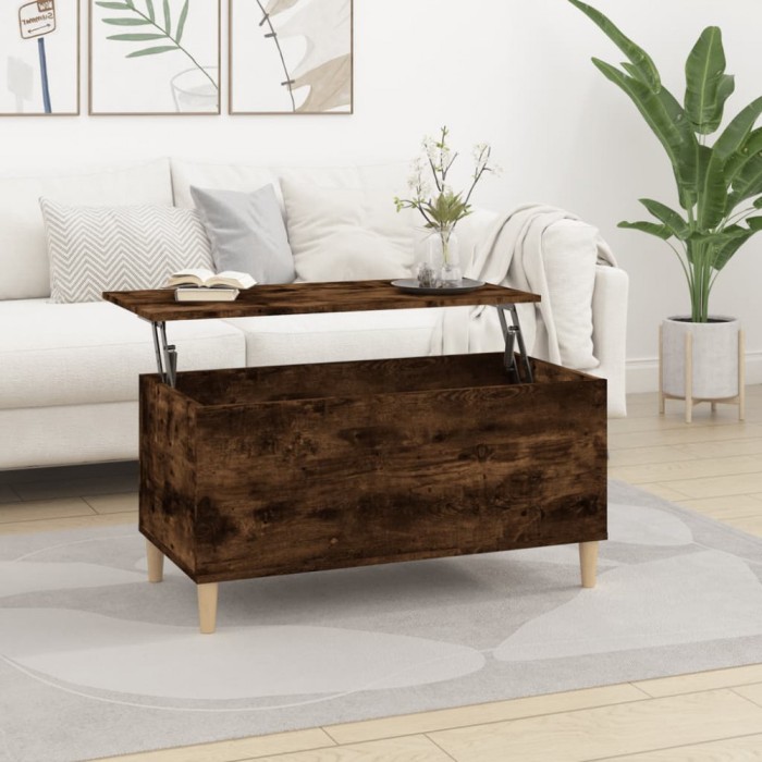 Gossi masuta de cafea, stejar fumuriu, 90x44,5x45 cm, lemn compozit