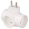 Conector Alimentare AC Spliter Alb 2P 3x Soclu
