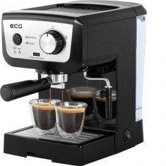 Espressor manual ECG ESP 20101 Black, 1140 W,1.25 L, dispozitiv spumare, 20 bar