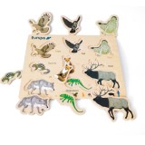 Puzzle Montessori FamousKids Animale continentul Europa