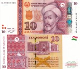 TADJIKISTAN 10 somoni 2021 UNC!!!