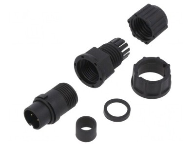 Conector circular mufă B 2 PIN 5A IP67 drept foto