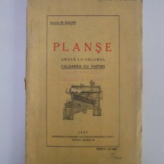 PLANSE. ANEXA LA VOLUMUL CALDAREA CU VAPORI de M. BACAN, 1927