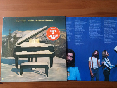 supertramp even in the quietest moments 1977 disc vinyl lp muzica rock A&amp;amp;M NM foto