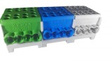 Cleme de distributie derivatie pentru conexiuni monofazice 25mm &sup2; 35mm &sup2; Cu-Al montaj pe sina DIN 100A, Pollmann