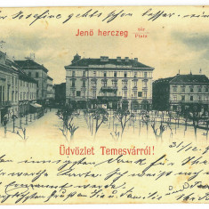 3802 - TIMISOARA, Market, Litho, Romania - old postcard - used - 1899