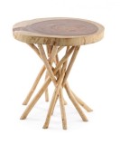 Masuta cafea lemn natur Solidad 56 cm x 56 cm x 56 h