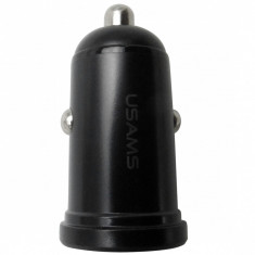 Incarcator (adaptor) auto mini Usams C20, 2 x USB, 2.4A, negru