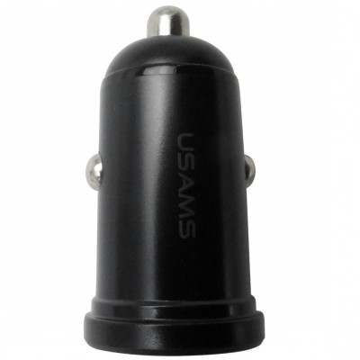 Incarcator (adaptor) auto mini Usams C20, 2 x USB, 2.4A, negru foto