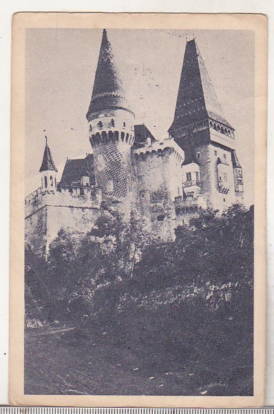 bnk cp Hunedaoara - castelul Huniazilor - circulata 1960 - marca fixa