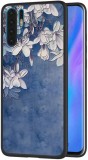 Husa XIAOMI Redmi Note 8 Pro - Flowers 3D (Albastru)