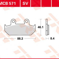 Set placute frana TRW MCB571 - Honda VT 600 Shadow - NX 650 Dominator - XRV 750 Africa Twin - CBR 1000 R - GL 1500 Goldwing