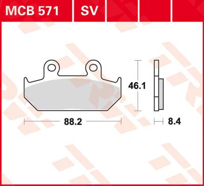 Set placute frana TRW MCB571 - Honda VT 600 Shadow - NX 650 Dominator - XRV 750 Africa Twin - CBR 1000 R - GL 1500 Goldwing foto