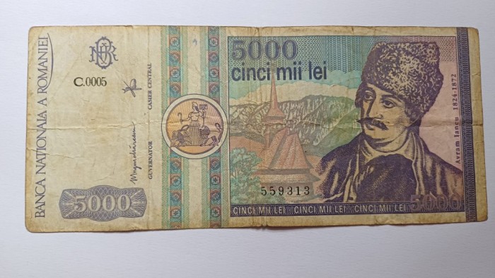 Romania - 5000 lei 1992
